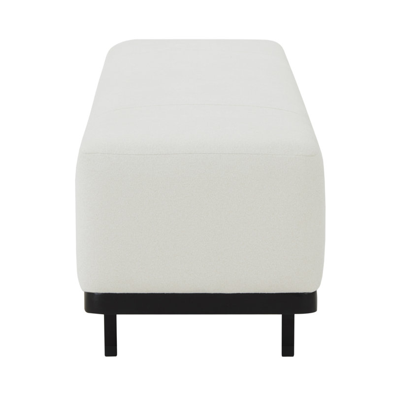 Lilli Boucle Upholstered Bench, Black