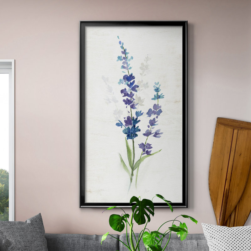 Fresh Cut Lavender II - peinture sur toile encadrée, H 22,5 po x l 42,5 po x P 1,5 po, Cadre noir