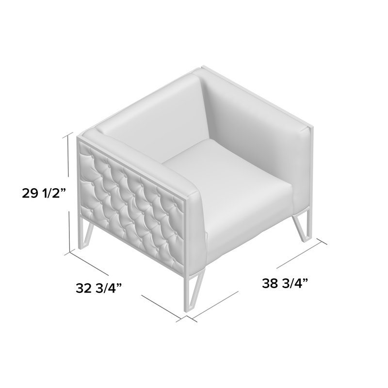 Lebel Velvet Armchair, Ocean Blue