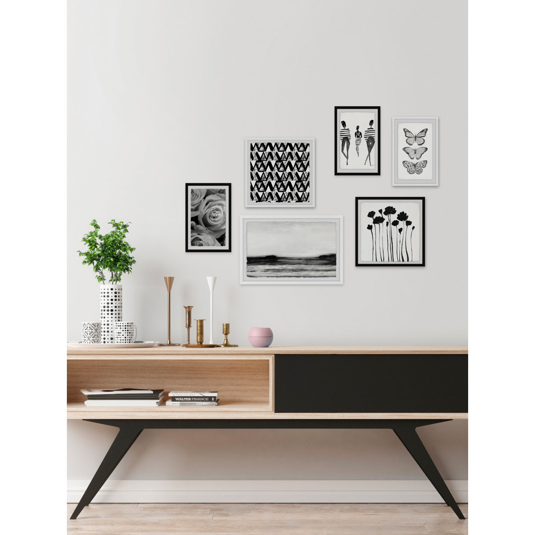 Allesandro " Flowing Moments Hexaptych " 6 - Pieces Highland Dunes