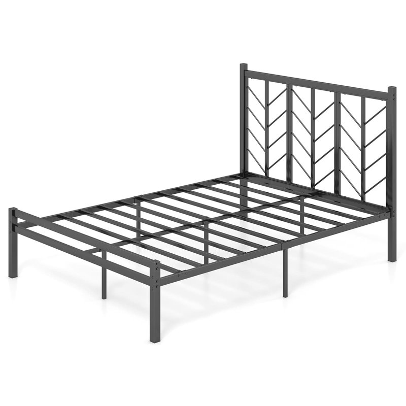 Platform Bed Bed Frame Frame W/ Branch-Shaped Headboard, Full / Double