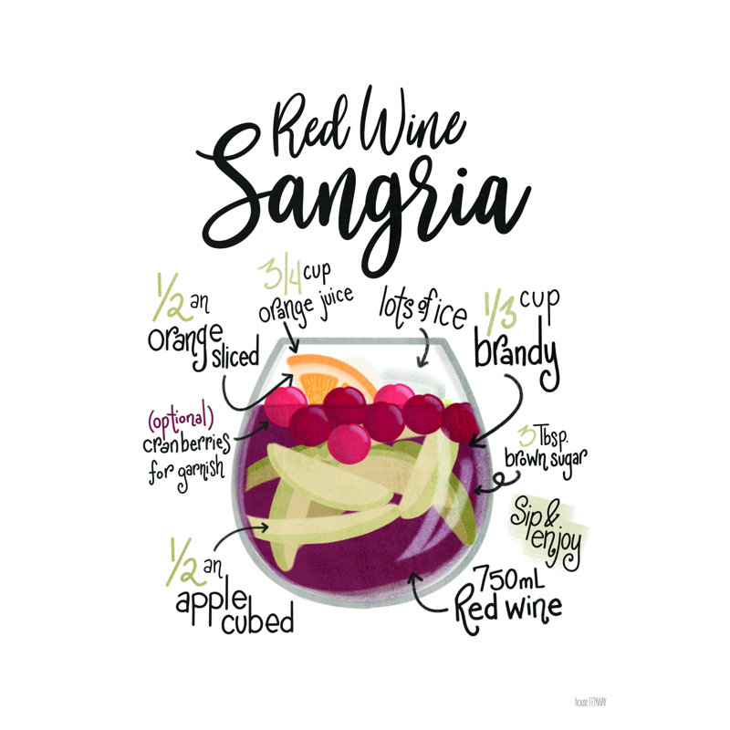 Sangria - reproduction sur toile tendue, H 16 po x l 12 po