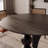 Round Solid Wood Black Coffee Table Dining Table-1683231057