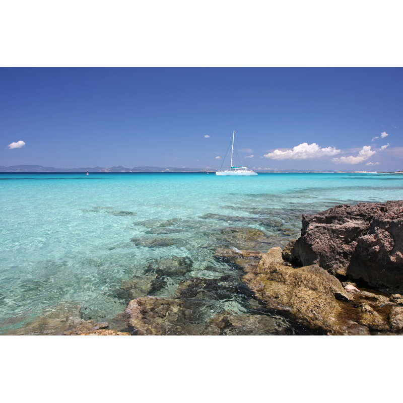 Turquoise, océan méditerranéen par Arturbo, H 32 po x l 48 po