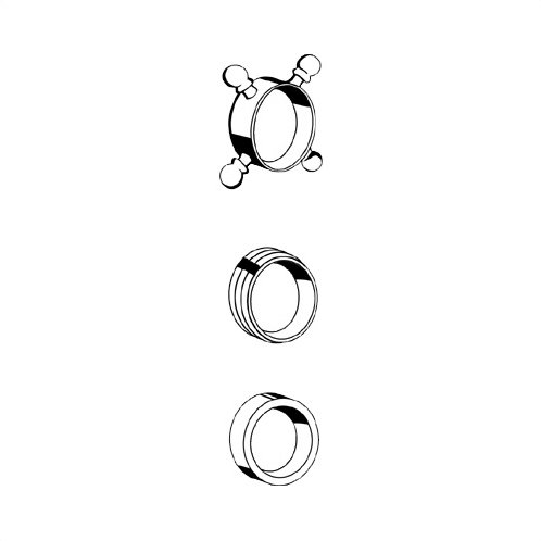 Grohtemp Decorative Cross Handle Ring, Chrome