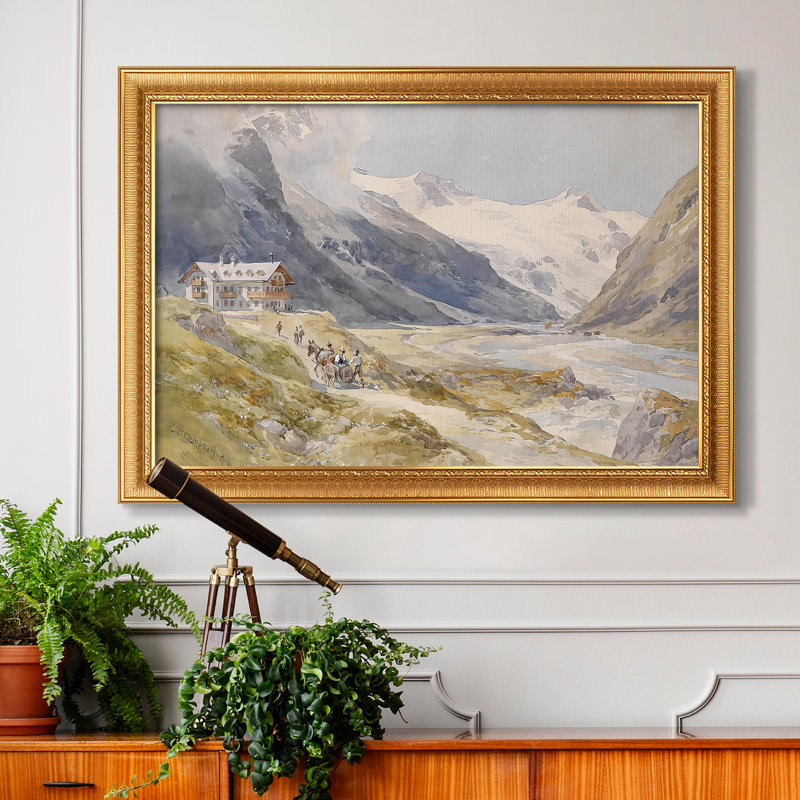 Bergers (Pasterze), v. 1921 - Edward Theodore Compton - Toile encadrée sur mesure, Dimensions intérieures 24 po x 34 po