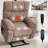 Heat Massage Dual Motor Infinite Position Up Large Electric Power Lift Recliners with Hidden Cup Holders, Medium-firm and Heavy Duty-390385440