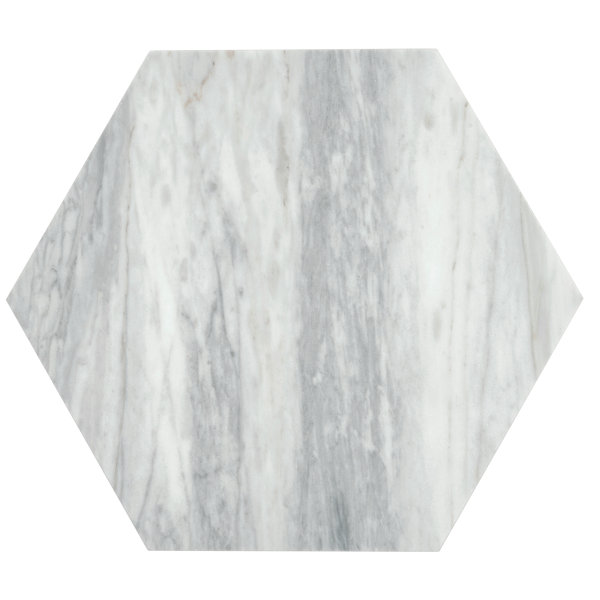 Toscana 10x10 in. Light Gray Honed Calacatta Bluette Hexagon Wall and Floor Tile (2.95 sq ft/case, 5-Pack)