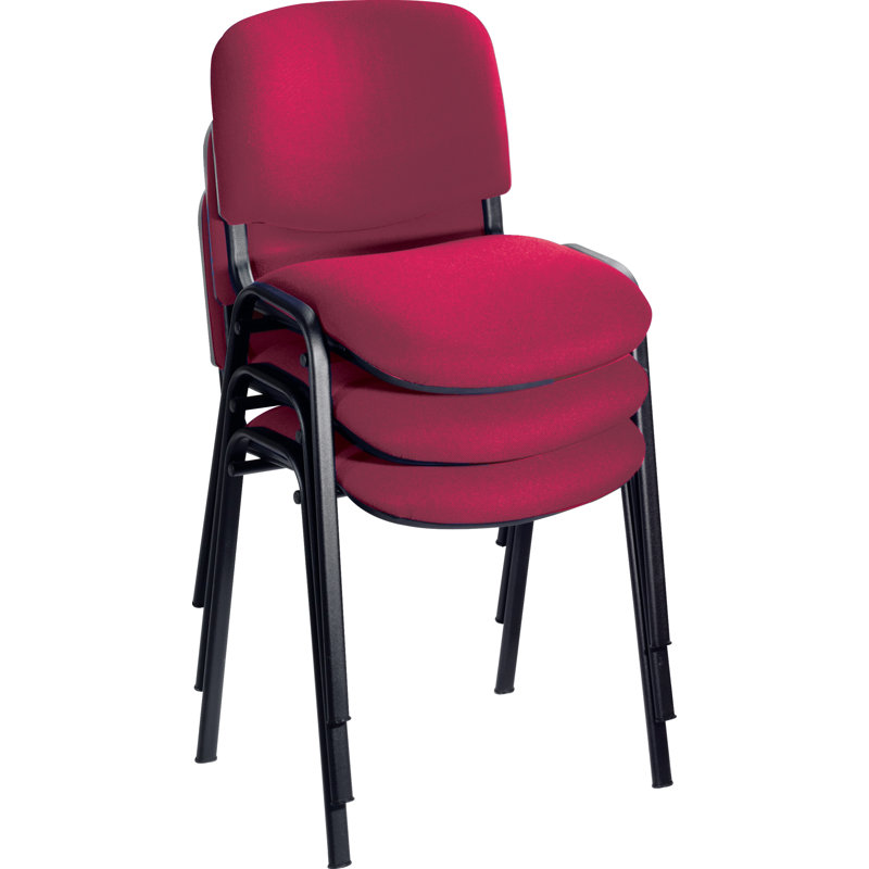 Waiting Room Chair, Claret, Black