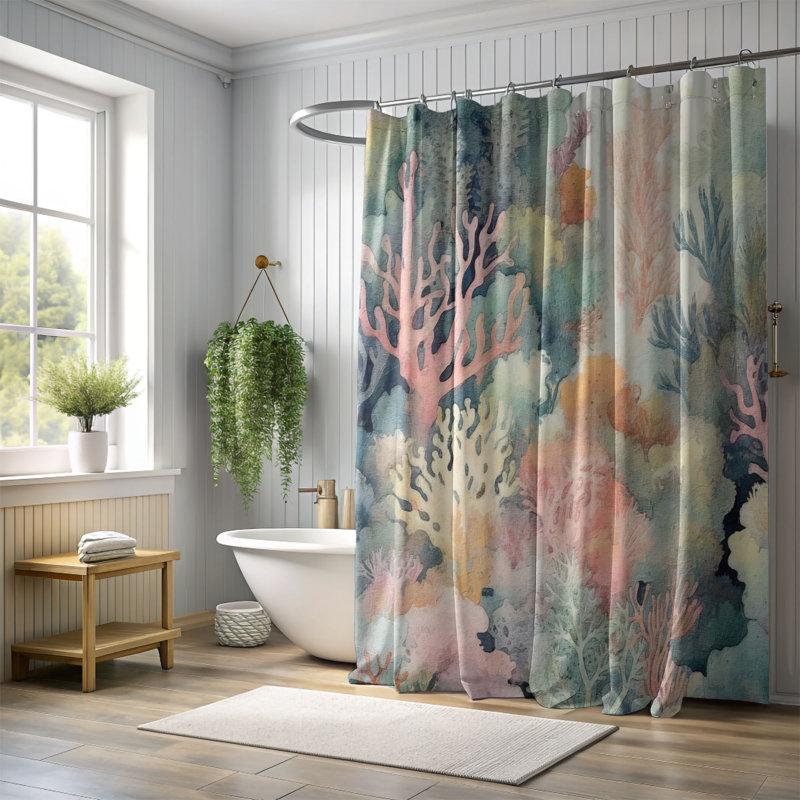 Rideau de douche Frager, H 74 po x l 71 po