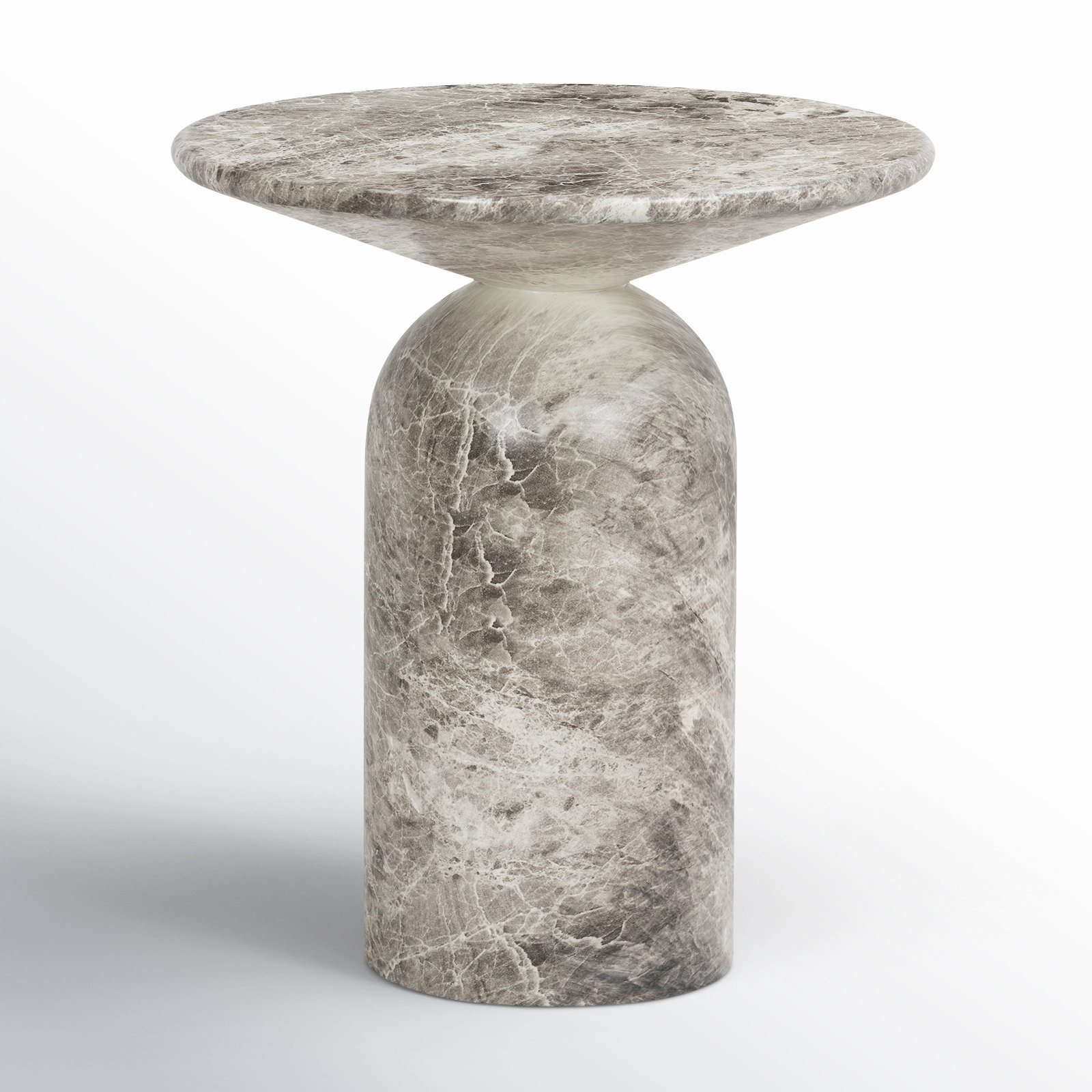 Dalissa End Table, Gray Marble