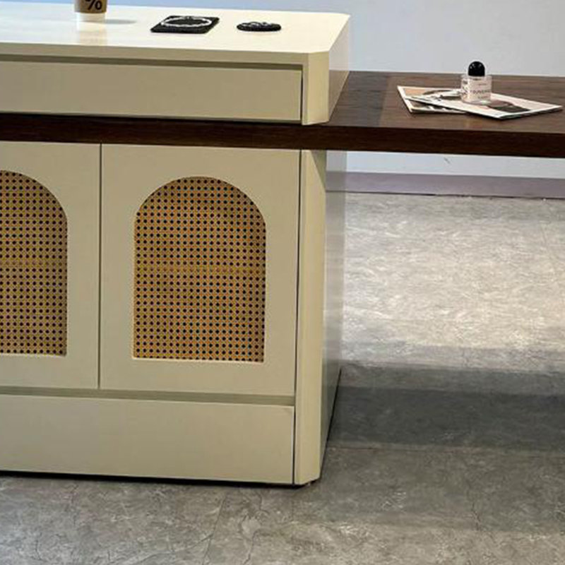 Table centrale rétractable pour îlot, H 35,43 po x l 86,61 po x P 23,62 po