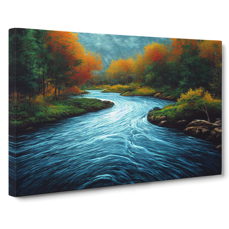 Forest River - Wrapped Canvas, 50cm H x 76cm W x 3cm D