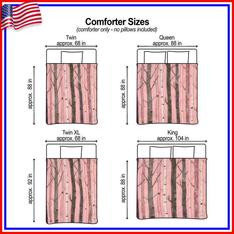 Tall Birch Trees Comforter, Twin Extra Long
