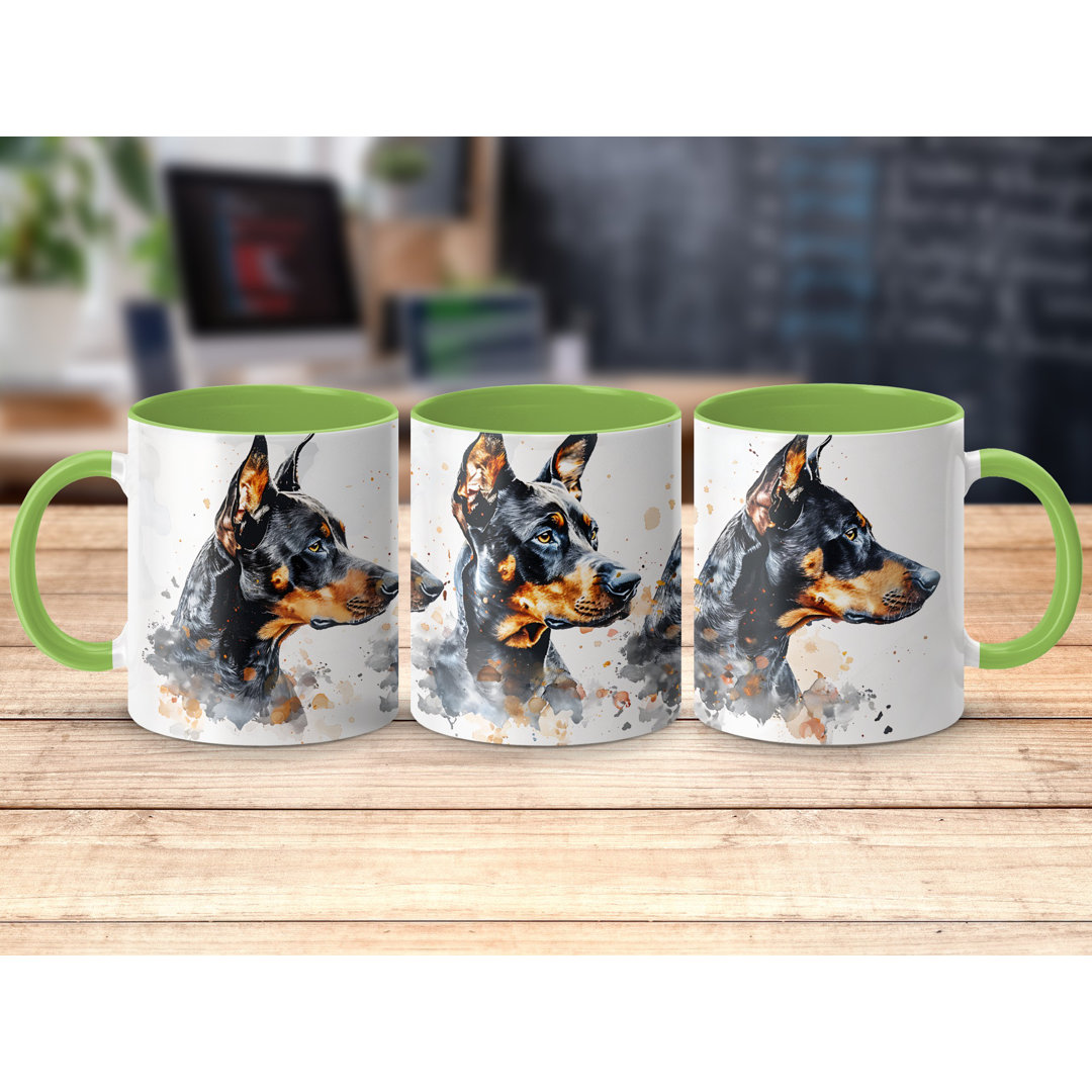 Watercolor Yorkie Puppy Design 11oz Coffee Mug