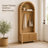 70.3" Arched Hall Tree with Bench & Shoe Storage, 4 Hooks and 2 Fluted Doors-385198384