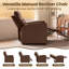 Fauteuil inclinable en cuir brun-1322252799