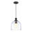 Lightrix 1-Light Single Hammered Clear Glass Bell Pendant-2064420940
