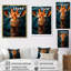 «Green Giraffe Cubist Grace I», reproduction sur toile-619355077-619355078