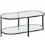 Glass Oval Coffee Table-2065294566