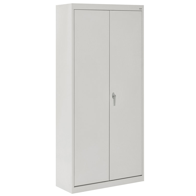 Steel Single Storage Cabinet ( 72'' H x 36'' W x 18'' D), Dove Gray