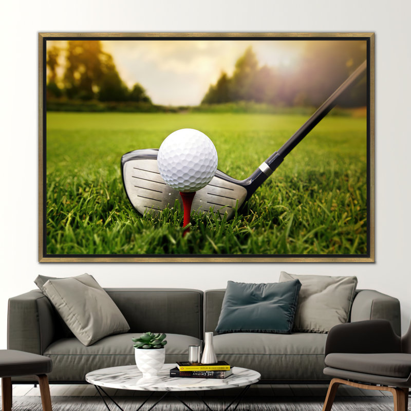 Art de golfeur pour toile, affiche de golfeur, joueur de golf pour toile, œuvre d'art de caverne d'homme, art de joueur de golf, œuvre d'art verte,