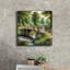 «Countryside Bridge Over Stream» par Rey Klimt, art mural sur toile-388343285