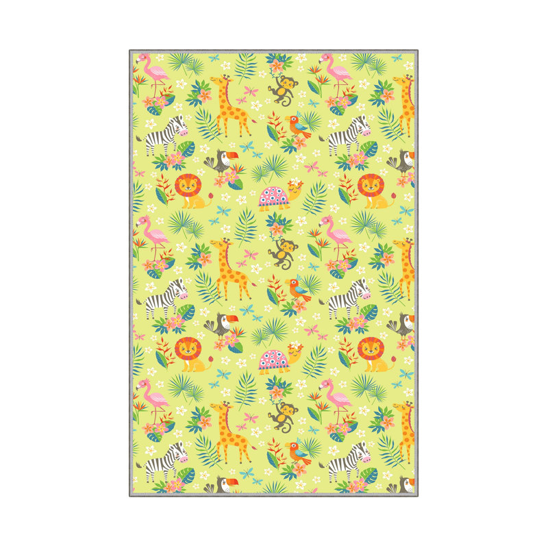 Premium Hall Carpet (3.3 x 6.6 ft), 100% Polyester, 0.4 in Pile Height | Antibacterial, Non-Slip PVC Dot Underside | Machine Washable, 3D Digital Printing | Ideal for Living Room, Bedroom, and Entryway Decor