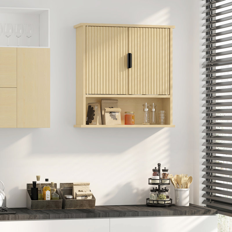 Wall-Mounted Bathroom Cabinet Medicine Cabinet, Natural