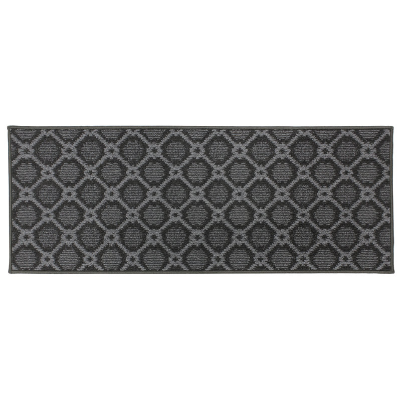 Florance Non-Slip Geometric Doormat, Grey, 0.5cm H x 150cm W x 57cm L