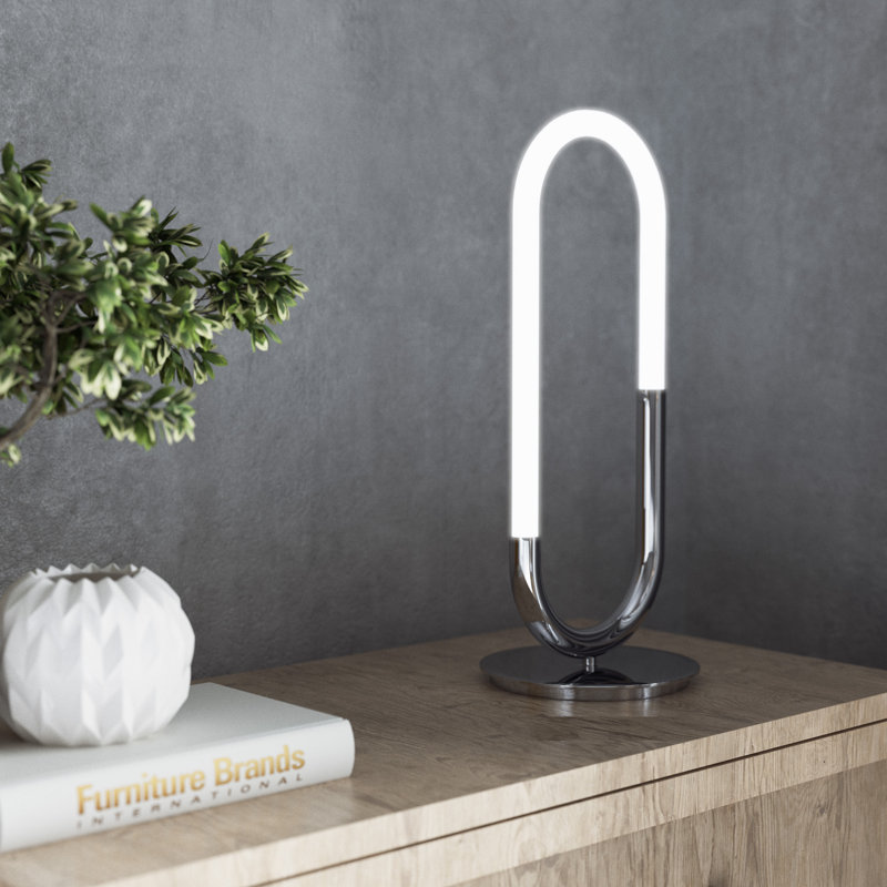 Lampe sur pied à DEL 22,375 "Huron, Chrome