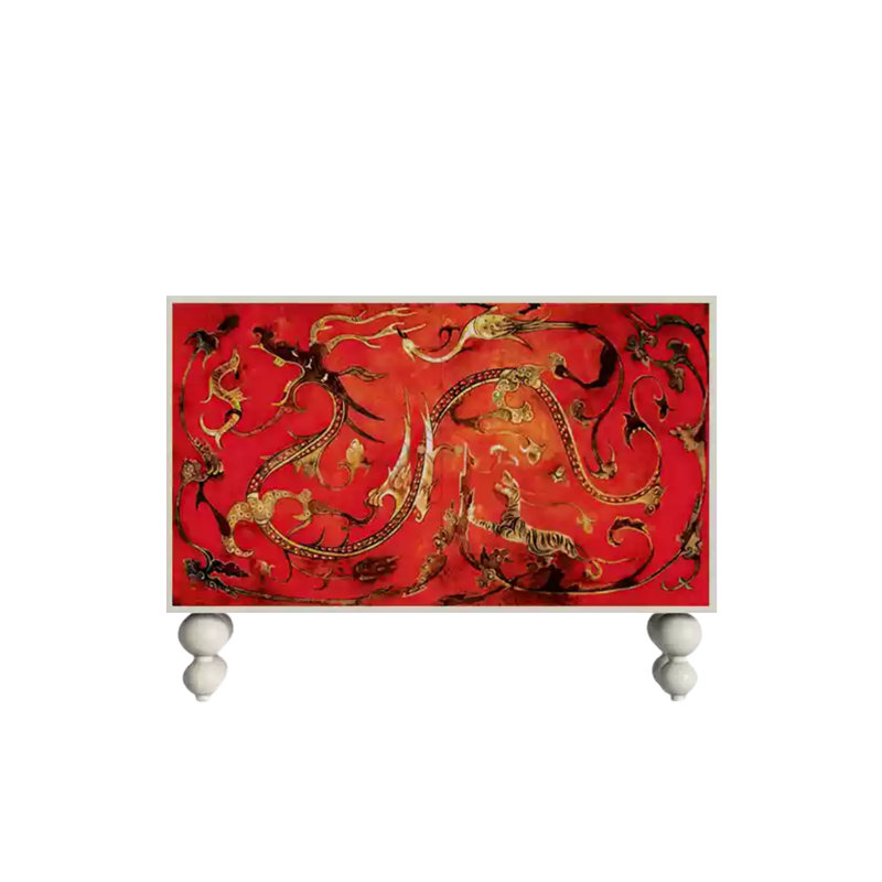Armoire d'appoint moderne à double porte, Ivoire blanc