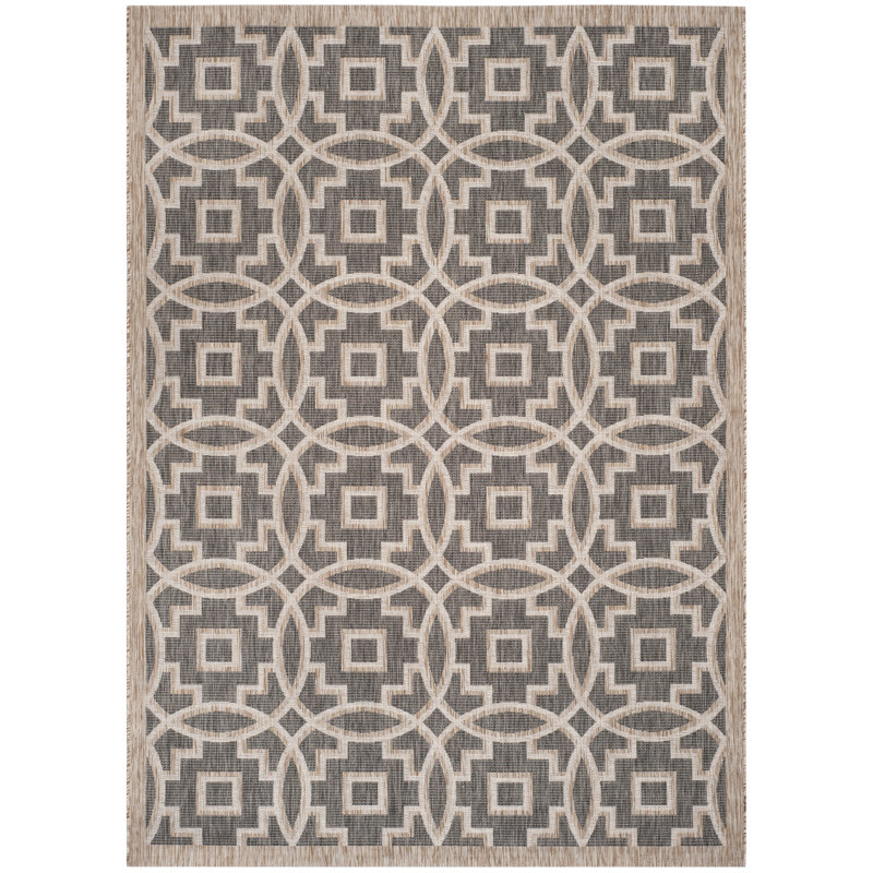 Mcdaniel Rectangle Geometric Hand Woven Indoor / Outdoor Area Rug, Rectangle 201 x 290 cm