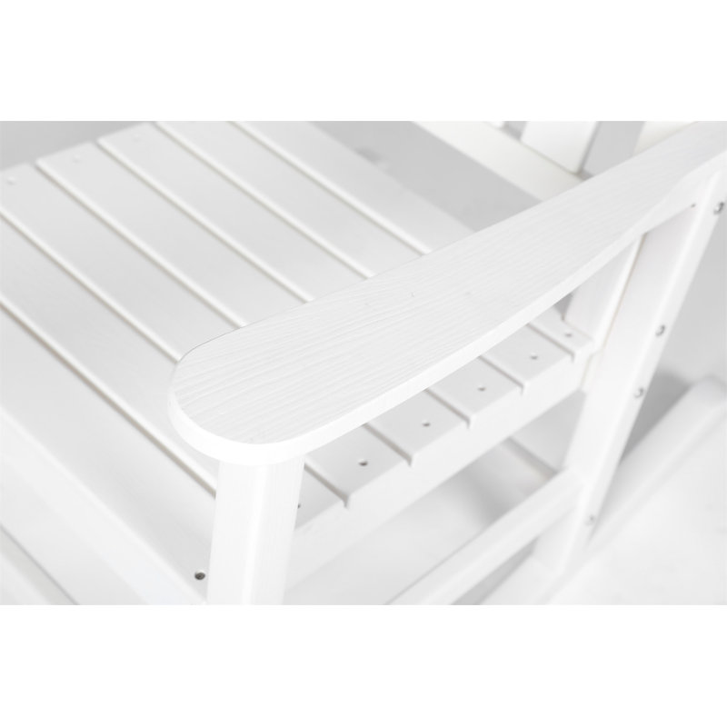 Ensemble de chaises berçantes toutes saisons avec table d'appoint, Blanc
