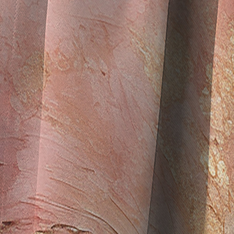 Gold Pink Desert Mirage Vortex Spiral - Spirals Abstract Blackout Curtain - 1 Panels, 52" W x 108" L