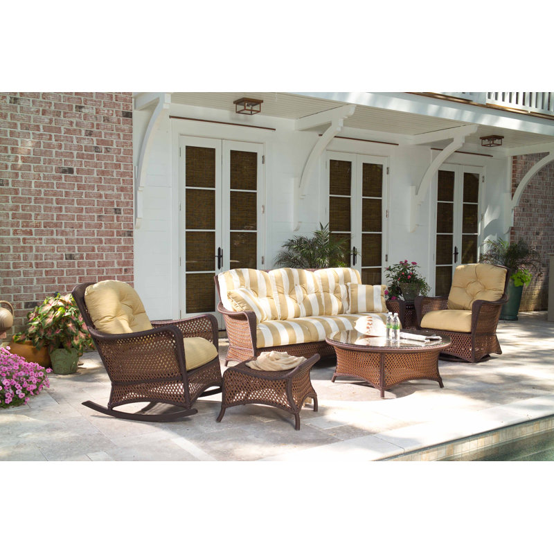 Grand Traverse Outdoor Rocker Chair, Caramel, Canvas Natural Sunbrella® Canvas