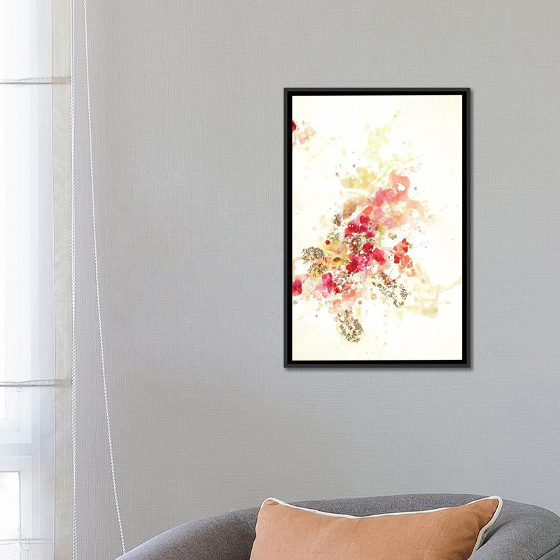 «Composition II.B» par Kathryn Neale, impression sur toile, H 26 po x l 18 po x P 1,5 po, Toile avec cadre noir, Pas de tapis