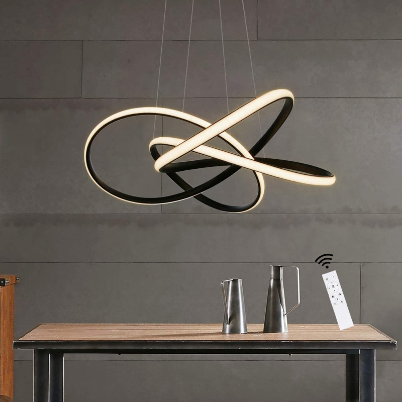 Temelec 1 - Light LED Unique/Statement Pendant, Black
