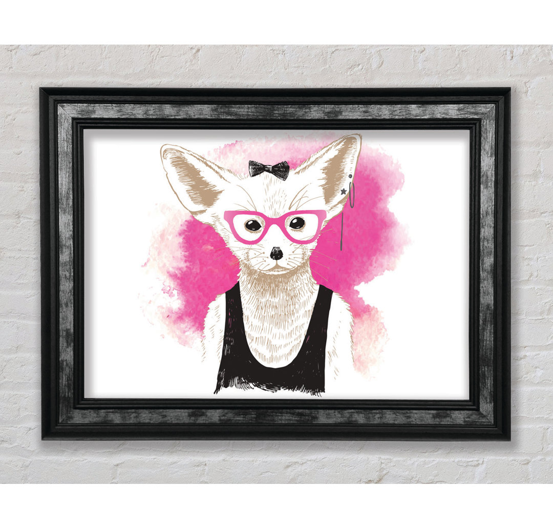 Arctic Fox Bow Pink Brille - Druck