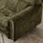 Green Chenille Retro Straight Living Sofa