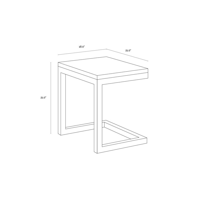 Geneve Outdoor Square Side Table