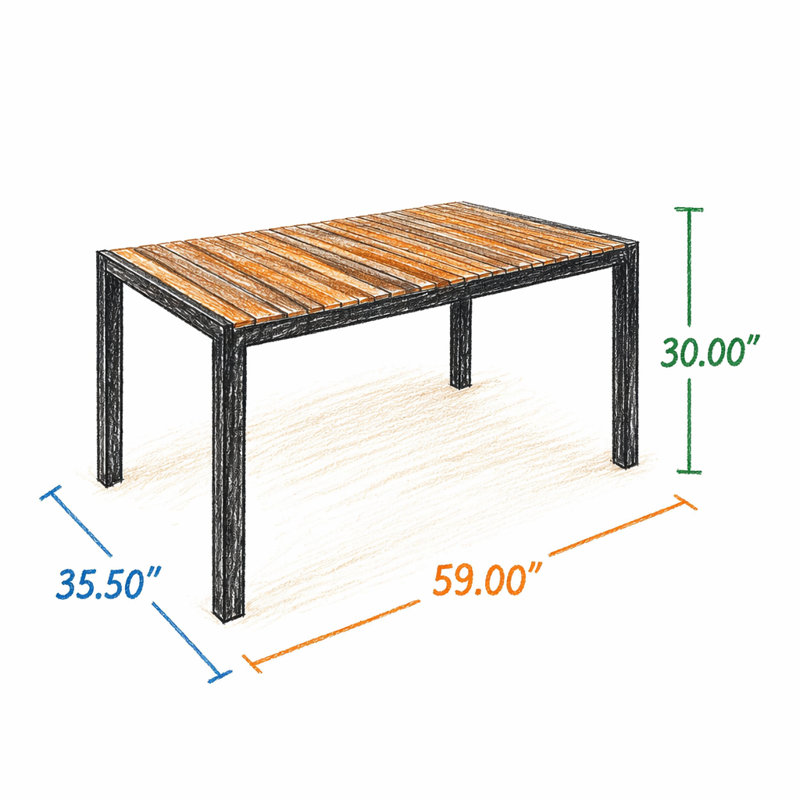Table de salle à manger 59 "
