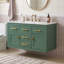 Meuble-lavabo mural avec lavabo en céramique, tiroirs multiples et robinet central de 4 po