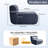 Boneless Floor Sofa Chair, Comfy Accent Chair, Togo Sofa , Corduroy Lazy Bean Bag Chairs for Living Room, Bedroom, Fireside, No Assembly Required, Washable Cover, Ships in a Box-1410408440