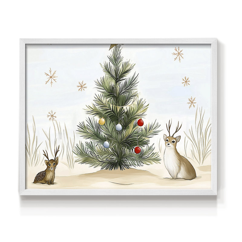 Chirstmas Art-CCL -Framed Print - Restickable, H 11 po x l 14 po, Blanc