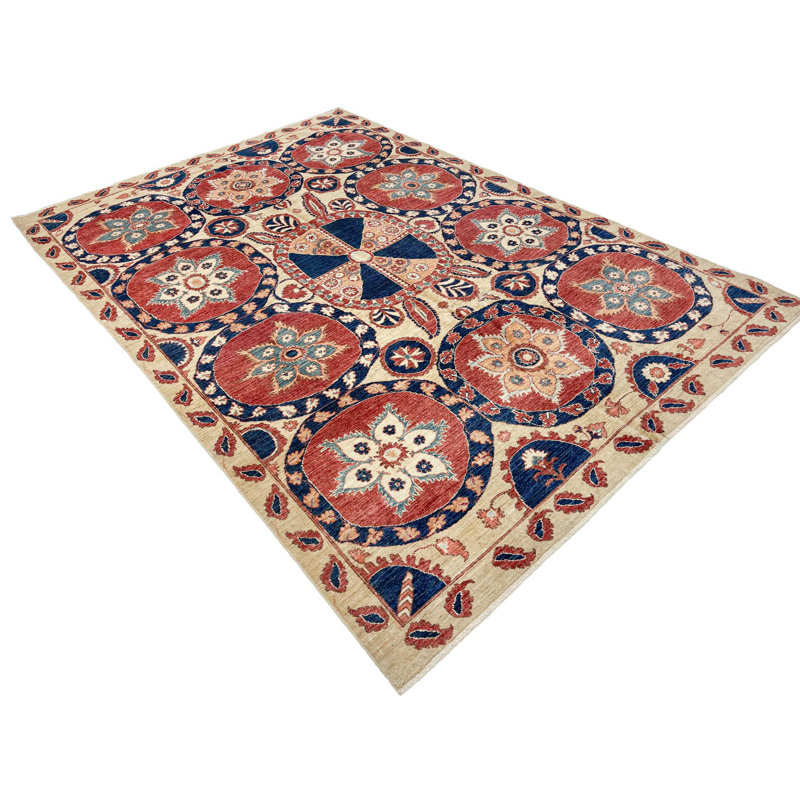 One-of-a-Kind 6'7" X 9'7" New Age Wool Area Rug in