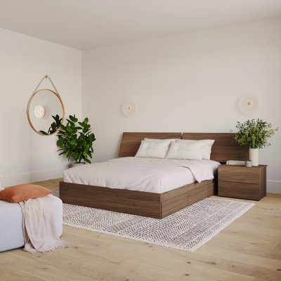 Ensemble de chambre à coucher avec rangement réversible 2 pièces Kirkham