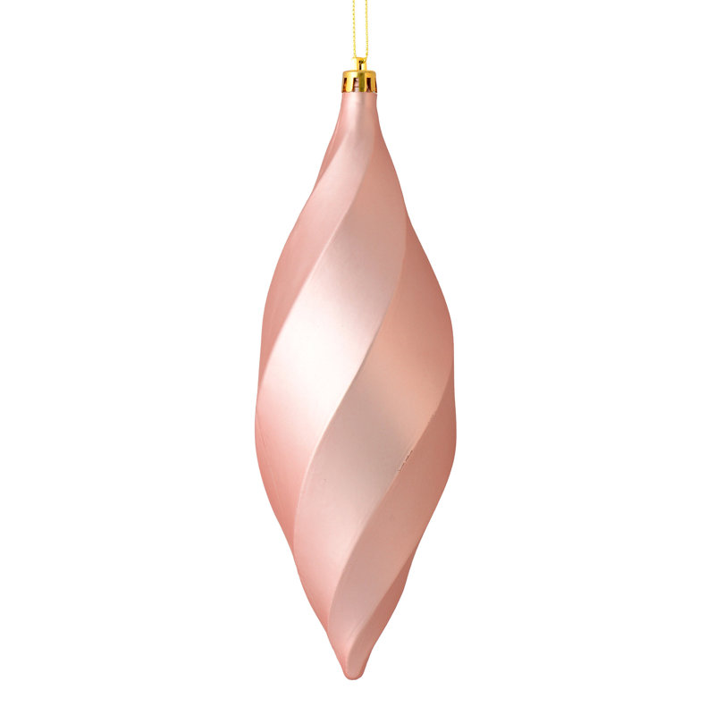 Ornement tourbillon de 8 po, Rose mat