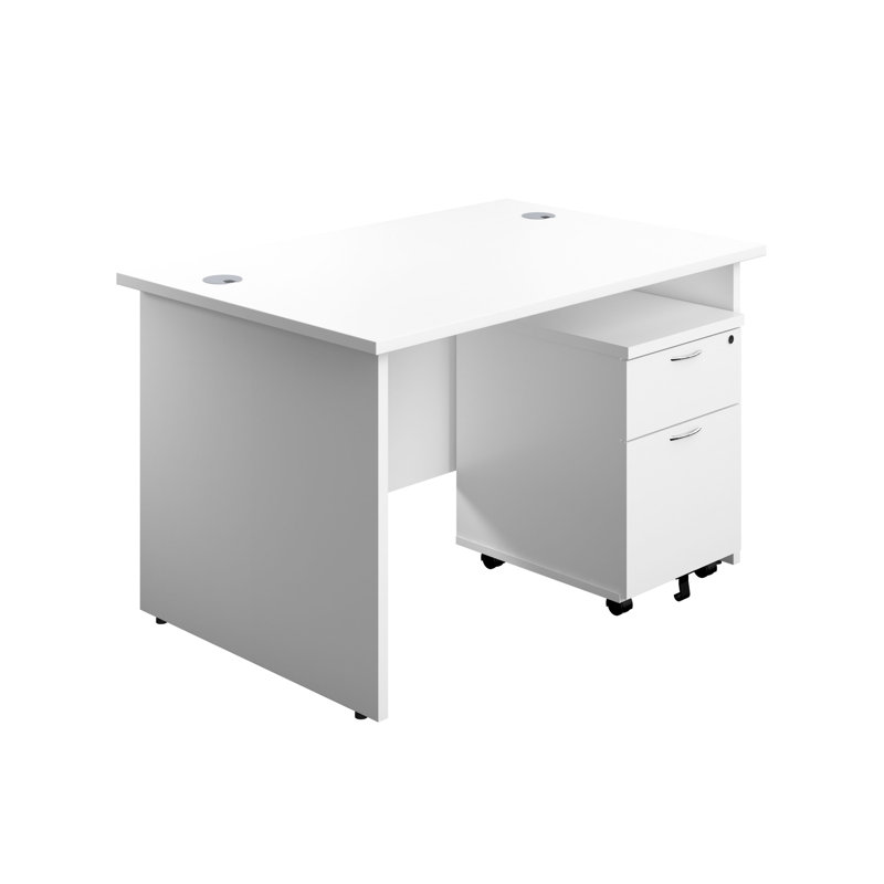 Buariki Computer Desk, White