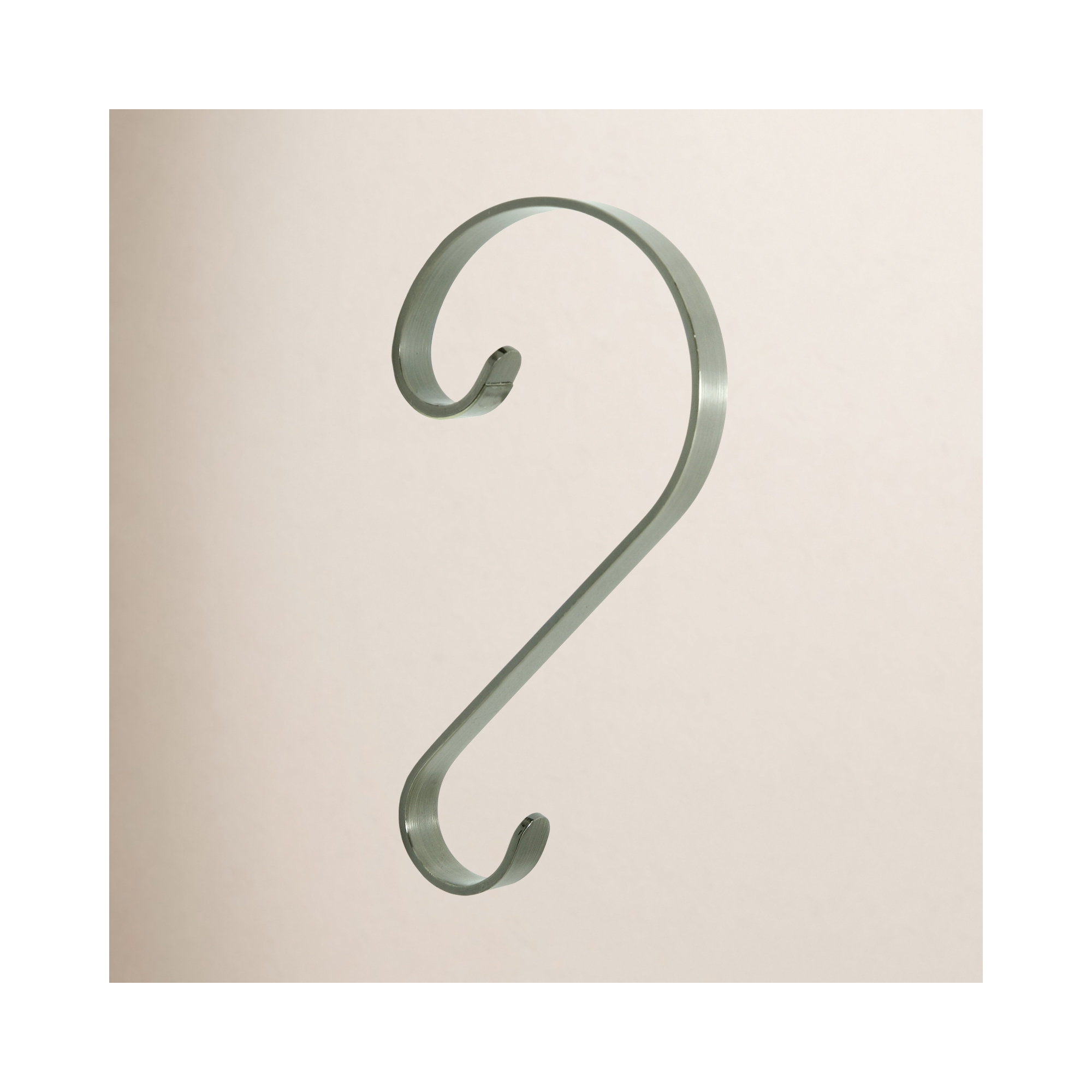 Scrolls Stocking Holder, Antique Brass